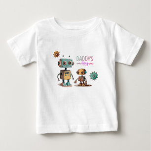 "Daddys Junge" Roboter-Design Baby T-shirt