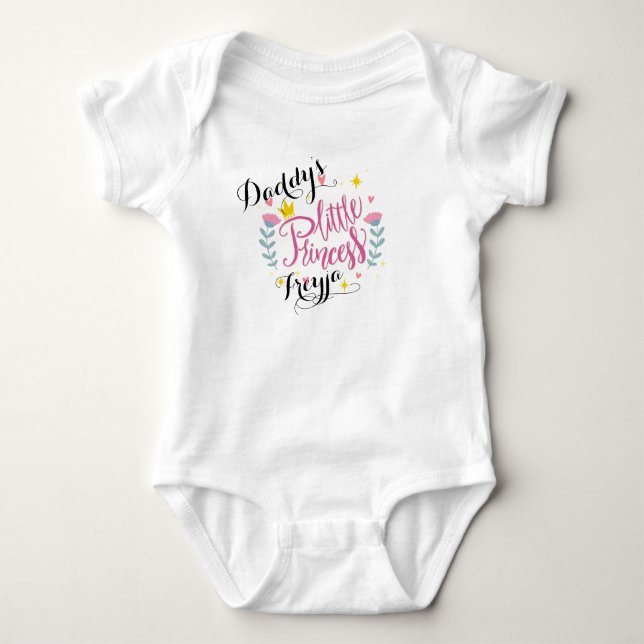 Daddys kleine Prinzessin Baby Strampler (Vorderseite)