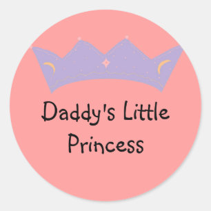 Daddys kleine Prinzessin Runder Aufkleber