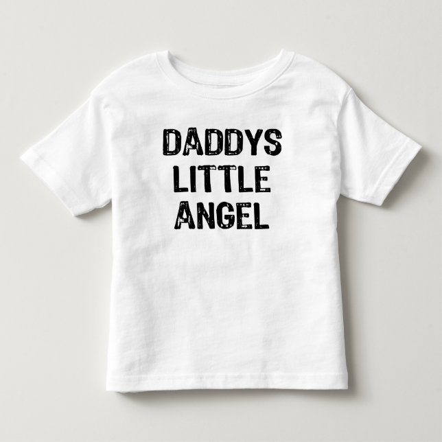 Daddys kleiner Angel-Back Text mit Rücken Flügeln Kleinkind T-shirt (Vorderseite)