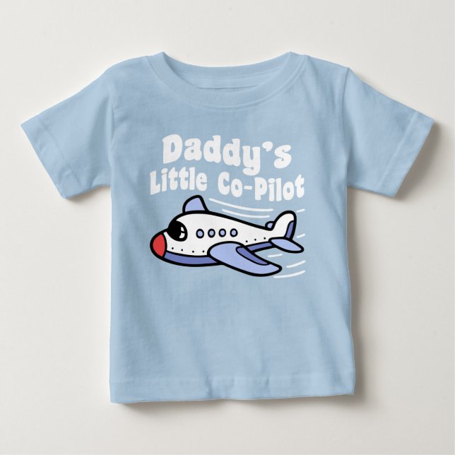 Daddys kleiner Co-Pilot Baby T-shirt (Vorderseite)