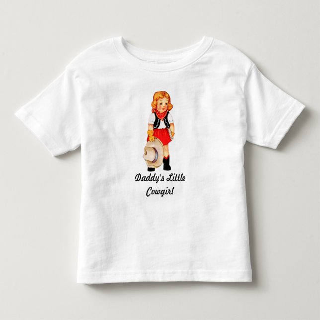 Daddys kleiner Cowgirl-Kleinkind-T - Shirt (Vorderseite)