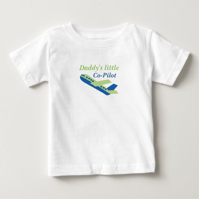 Daddys kleiner Kopilot Baby T-shirt (Vorderseite)