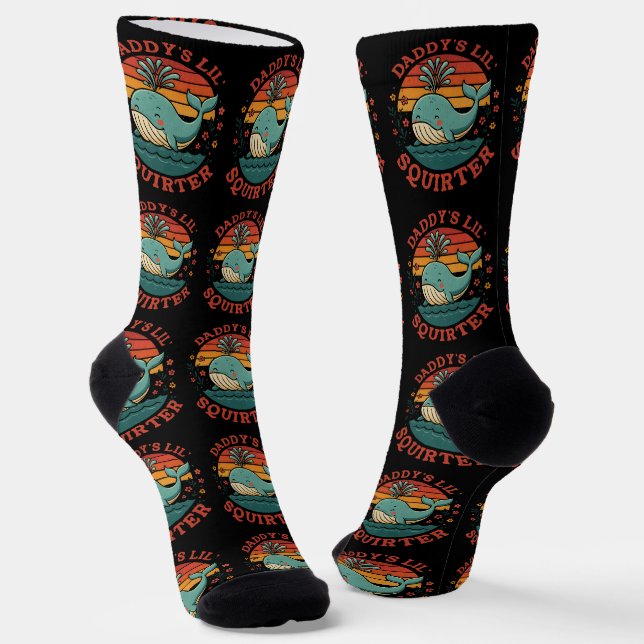 Daddys kleiner Wal Socken (Gewinkelt)