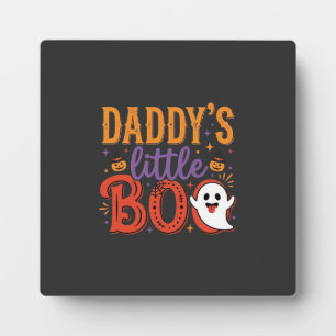 Daddys kleines Boo Halloween-Geisterdesign Fotoplatte