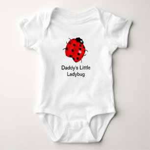 Daddy's Ladybug Baby Bodysuit Strampler