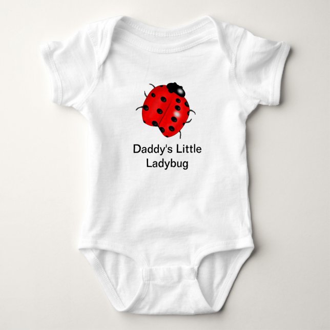 Daddy's Ladybug Baby Bodysuit Strampler (Vorderseite)