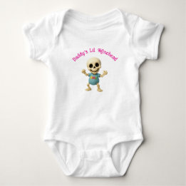 Daddy's Lil Bonehead Girl's Baby Bodysuit Strampler