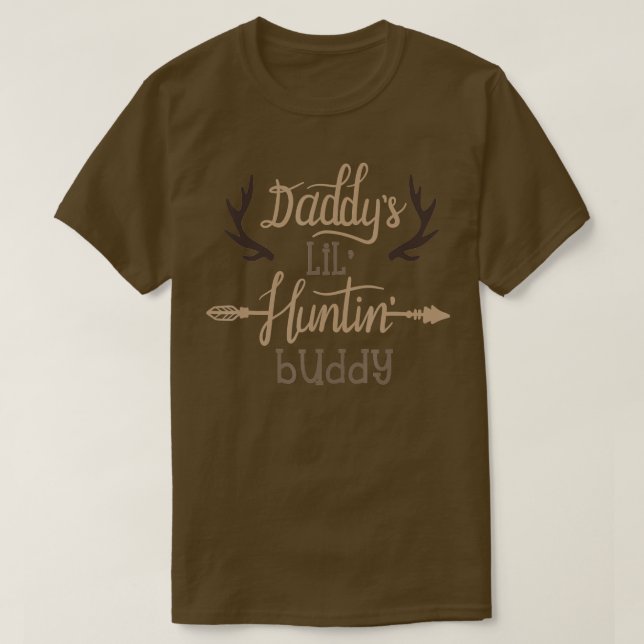 Daddys Lil Hunting Buddy Kids Hunting  Deer Antler T-Shirt (Design vorne)