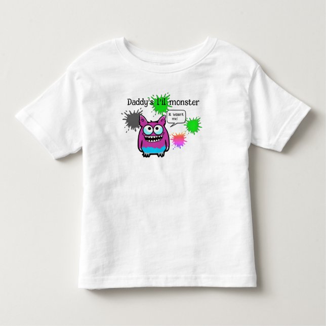 Daddy's l'il-Monster Kleinkind T-shirt (Vorderseite)
