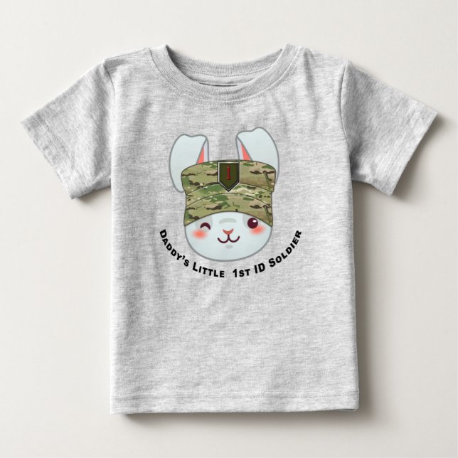 "Daddy's Little 1st ID Soldier" Baby T-shirt (Vorderseite)