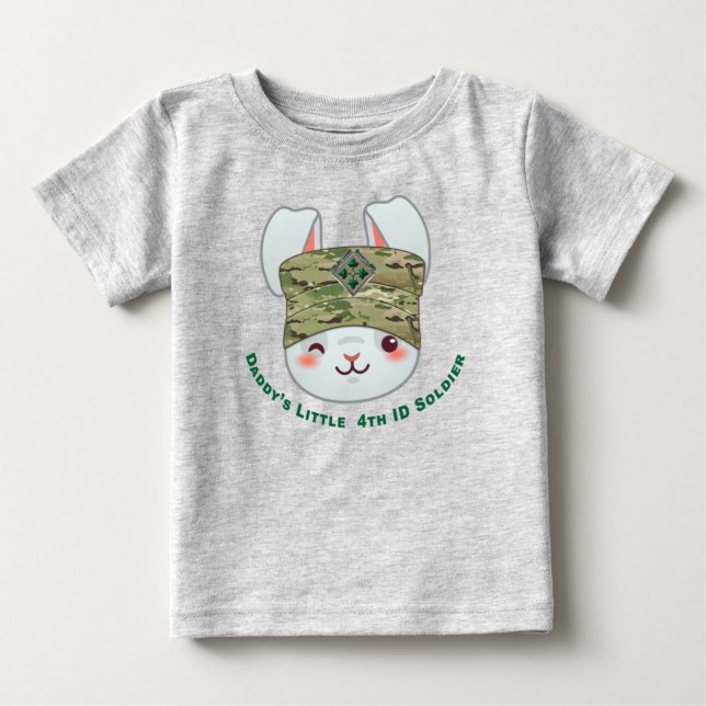 "Daddy's Little 4th Infantry Division Soldier" Baby T-shirt (Vorderseite)