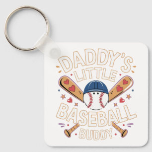 Daddy's Little Baseball Buddy Graphic Schlüsselanhänger