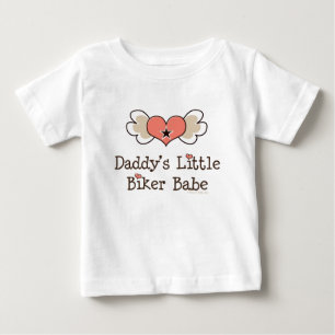 Daddy's Little Biker Babe Baby Girl T-Shirt
