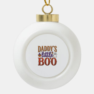 Daddys Little Boo Vintage Halloween Keramik Kugel-Ornament