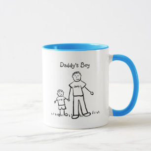Daddy's Little Boy Dessin Photo Mug (Personnaliser