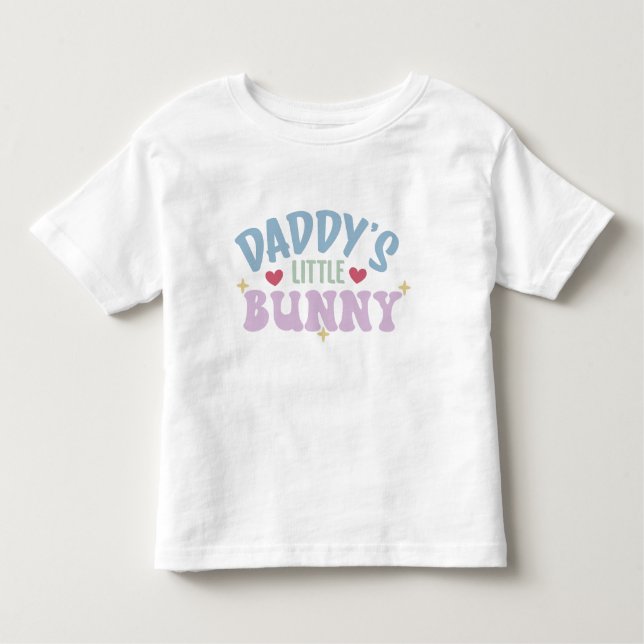 Daddy's Little Bunny Kleinkind T-shirt (Vorderseite)