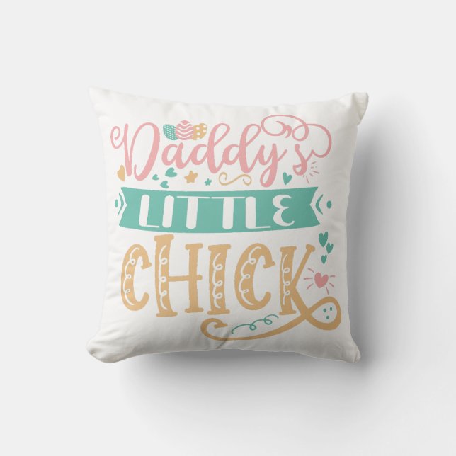 Daddy's Little Chick Oster Kissen (Vorderseite)