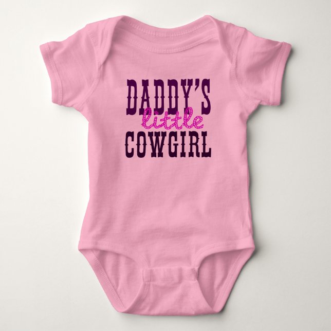 Daddy's Little Cowgirl Baby Strampler (Vorderseite)