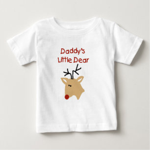 Daddy's Little Dear Daddy Christmas Baby T-shirt