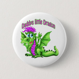 Daddy's Little Dragon Button