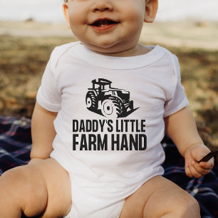 Daddy's Little Farm Hand Funny Traktor Baby Gesche Strampler