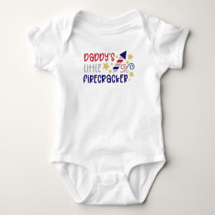 Daddy's Little Firecracker Baby T - Shirt
