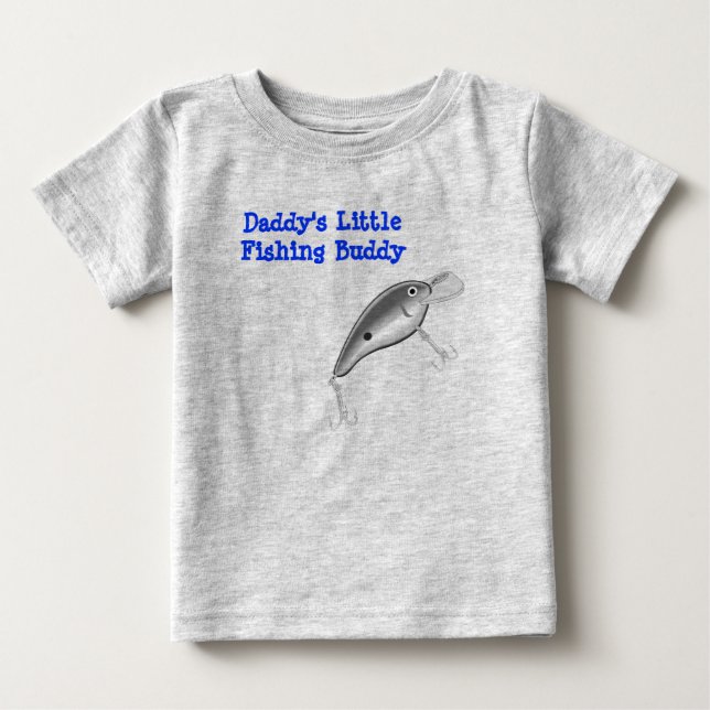 Daddys Little Fishing Buddy Lure Design Baby T-shirt (Vorderseite)
