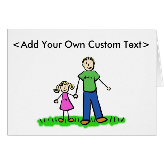 Daddy's Little Girl Card (Blond) (Vorderseite (Horizontal))