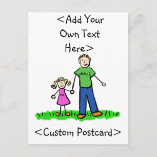 Daddy's Little Girl Postcard (Blond) Einladungspostkarte
