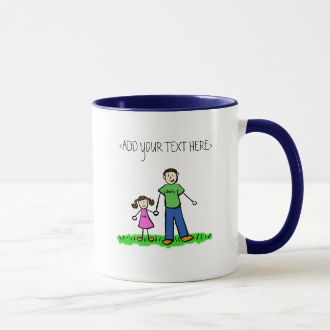 Daddy's Little Girl Tasse (Brünett) (Rechts)