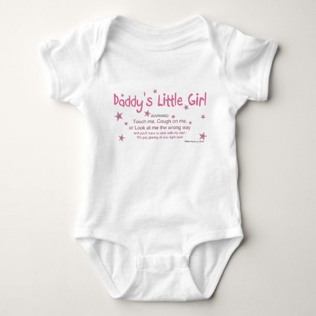 Daddy's Little Girl - Warnung - Shirt (Vorderseite)