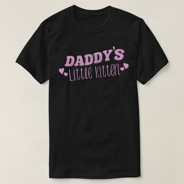 Daddys Little Kitten Cat Play Neko T-Shirt (Design vorne)