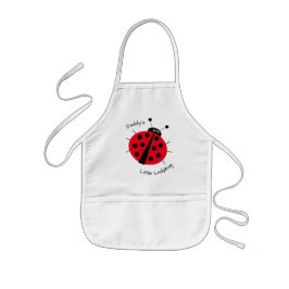 Daddy's Little Ladybug Girly Kids Cartoon Kinderschürze