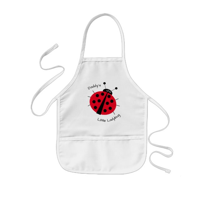 Daddy's Little Ladybug Girly Kids Cartoon Kinderschürze (Vorne)