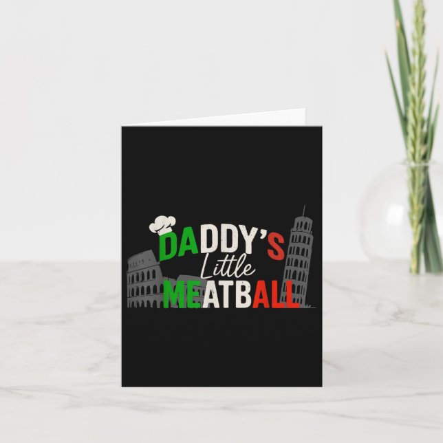 Daddys Little Meatball Mommy's Little Meatball Karte (Vorderseite)