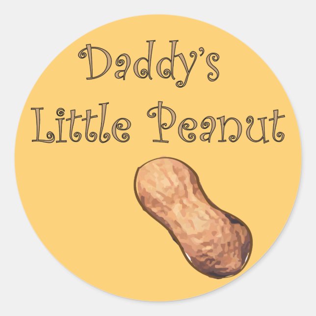 Daddy's Little Peanut Sticker (Vorderseite)