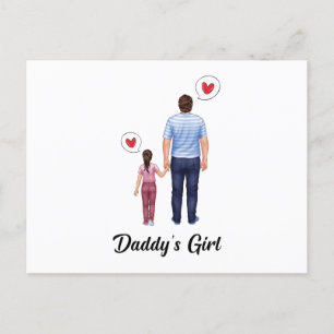 Daddys Little Princess Girl Vathers Day Liebe Einladungspostkarte