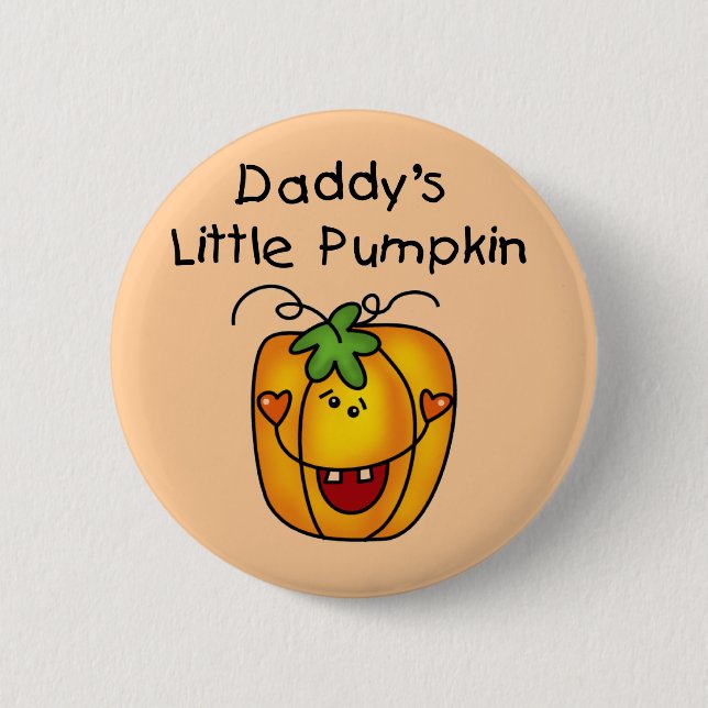 Daddy's Little Pumpkin T - Shirt und Geschenke Button (Vorderseite)