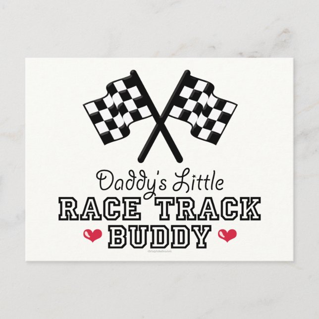 Daddy's Little Race Track Buddy Postcard Postkarte (Vorderseite)