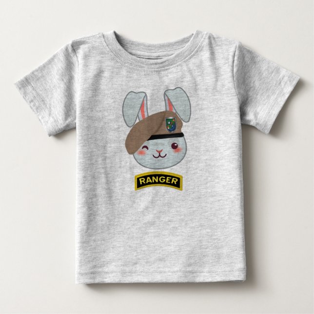 "Daddy's Little Ranger Bunny" Baby T - Shirt (Vorderseite)