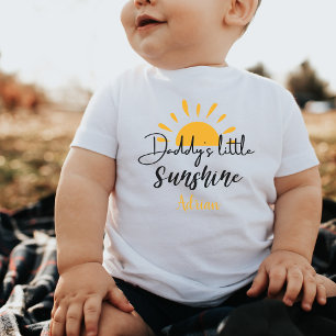 Daddy's Little Sunshine Custom Funny Geschenk Neug Baby T-shirt