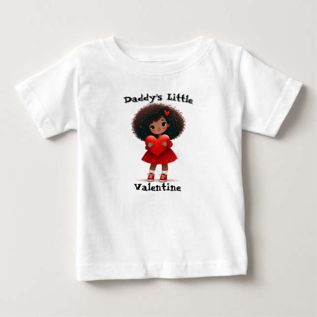 Daddy's Little Valentine Baby T-shirt (Vorderseite)