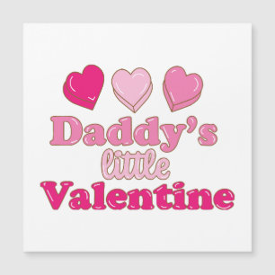 Daddy's Little Valentine Design mit Herzen Magnetkarte