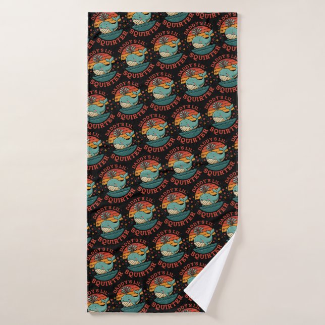 Daddys Little Whale Badehandtuch (Badehandtuch)