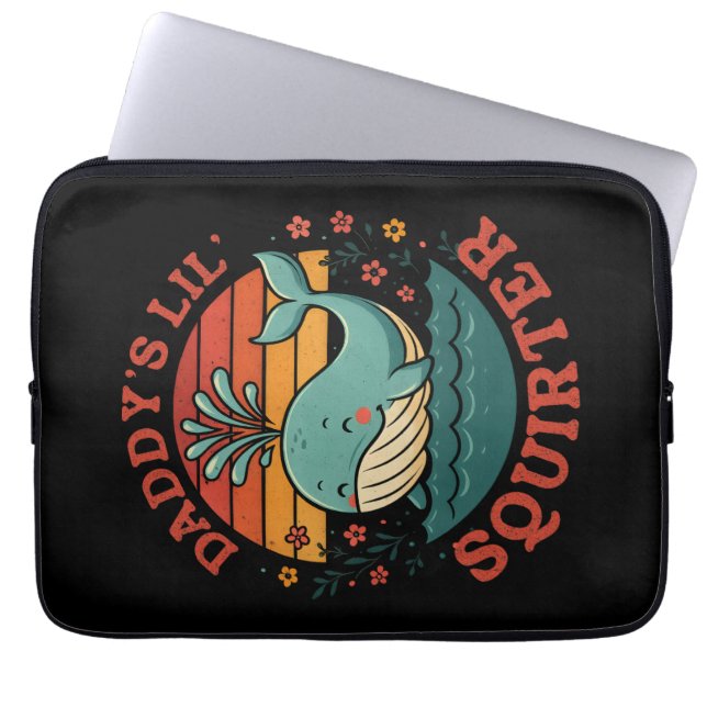 Daddys Little Whale Laptopschutzhülle (Vorderseite)