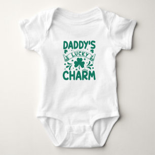 Daddy's Lucky Charm St Patrick's Day Baby Bodysuit Baby Strampler