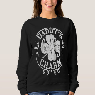 Daddy's Lucky Charm  St Patricks Day Boys Kids Sha Sweatshirt