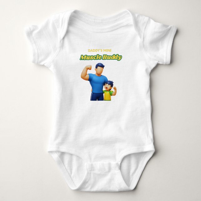 Daddys Mini-Muskel-Kumpel  Baby Strampler (Vorderseite)