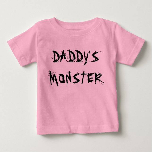 Daddy's Monster-Kleinkind-Shirt Baby T-shirt (Vorderseite)